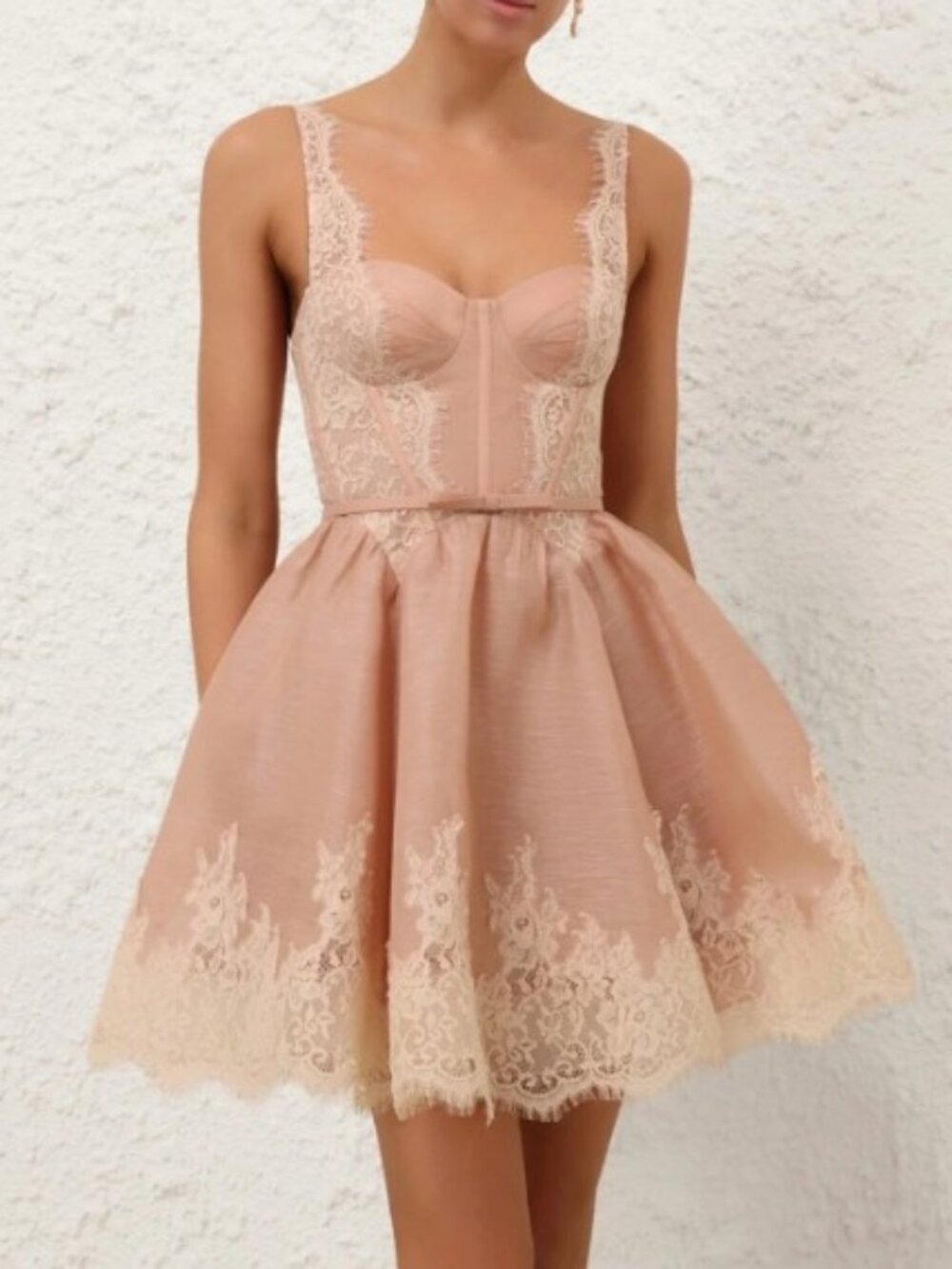 Zimmermann Valiant Lace Trim Mini Dress